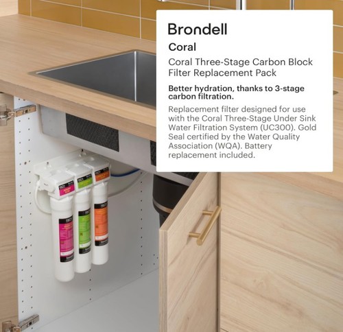 Brondell H2O+ Coral UC300 Three-Stage Undercounter Water Filtration System - Picture 7 of 8