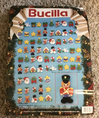 Vintage 1993 Bucilla Trim-A-Tree Set Of 75 Ornaments 2'' x 3'' Kit # 83104