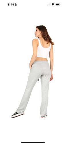 Pantalone donna Lildy grigio vita media leggero elasticizzato comodo morbido lounge S/M - Foto 15 di 16