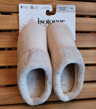 Isotoner Taupe Memory Foam Slippers Women MD 7.5-8