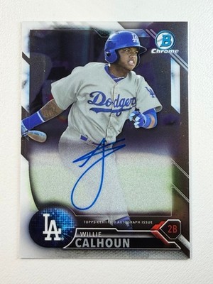 2016 Bowman Chrome Prospect - Willie Calhoun Auto #BCAP-WC RC
