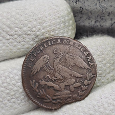 1834 Mexican 1/4 Quarter Real Planchet Clip