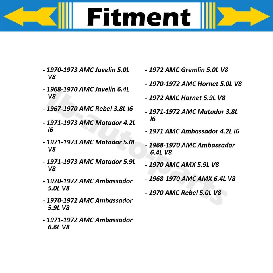 Линия переднего тормозного шланга Sunsong 2 шт. для 1968-1970 AMC AMX 6,4 л - Изображение 2 из 4