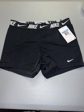 NWT Nike Swim Fusion Logo Tape Women's Medium 3" Kickshort Black NESSG277-001
