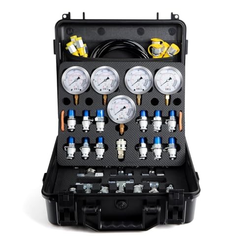 Hydraulic Pressure Test Kit，600bar /8700psi / 60mpa 5 Gauges 13 Test Couplings  - Picture 2 of 8