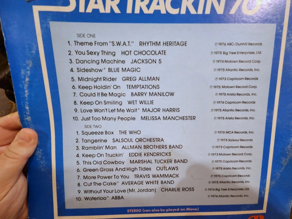 1976 VINYL 20 ARTIST COMPILATION~RONCO STAR TRACKIN' 76~R1976-2 LP 33RPM RECORD - Image 4 of 4