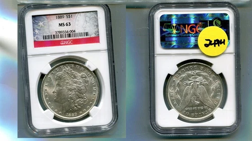 1889 P MORGAN SILVER DOLLAR NGC MS63 3157T