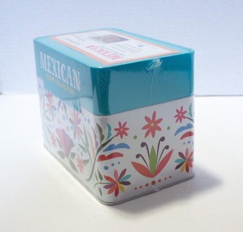 Tin Mexican Recipe Card Collection Turquoise Collectible Tin Box 2024 BRAND NEW - Picture 5 of 6