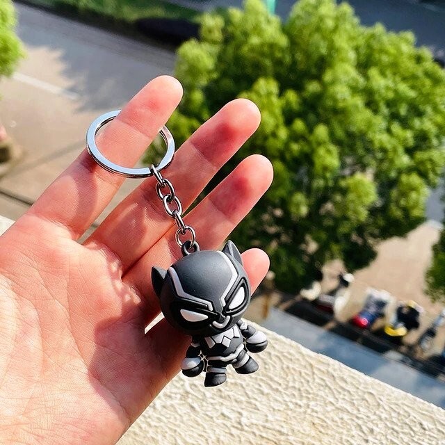 Black Panther Character Rubber 3D Charm Keychain Keyring | eBay