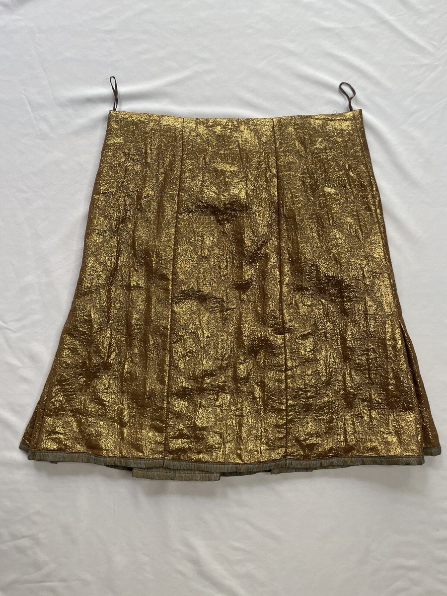 希少！【美品】PRADA ビンテージ スカート PRADA(プラダ) 18SS Lame pleated jacquard skirt ラメ プリーツ