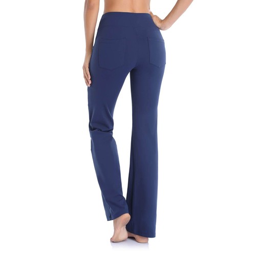 Women's Yoga Pants High Waist Flare Leggings Wide Straight Leg Sports Trousers - Picture 14 of 36