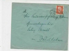 german 1932 bahnpost railway cancel stamps cover  ref 18829
