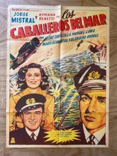 Jorge Mistral CABALLEROS DELMAR 1949 27x37 Org Mexican Movie Poster 3509