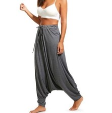 Women's Hippie Slacks Baggy Drop Crotch Harem Pants Saggy Yoga Casual Trousers