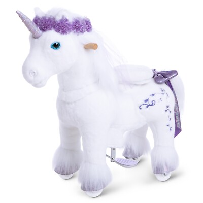 PonyCycle  Modell X Lila Einhorn zum Reiten auf Rollen für Kinder  Größe 3