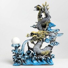 7.28" Aquarium Fish Tank Landscaping Simulation Dragon Ornaments Decoration