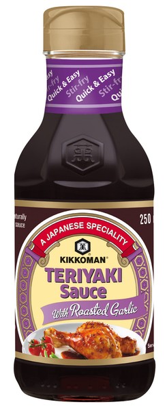 Kikkoman Teriyaki Sauce 250Ml Mit GerÖStetem Knoblauch Marinade DickflüSsig-image