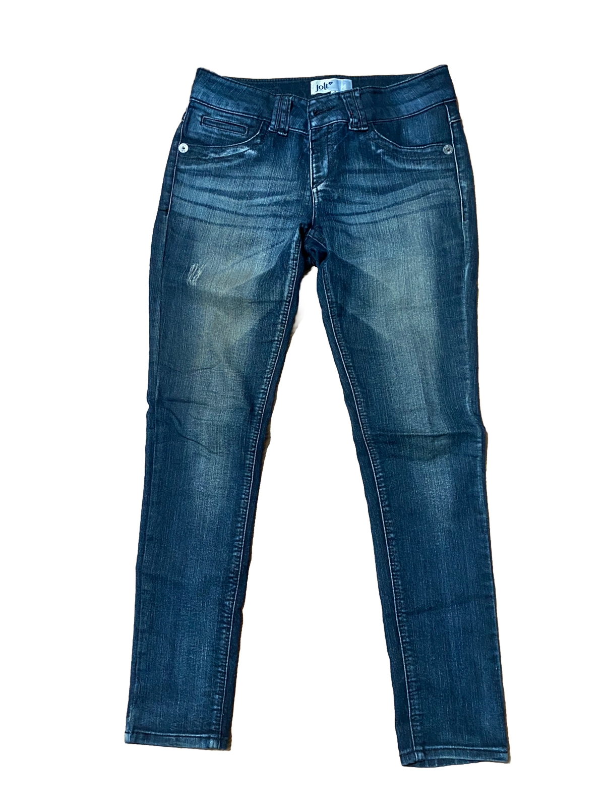 . Jrs Size 9. Dark Wash With Some Acid Wash Detailing
