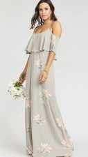 Show me Your MuMu NWT Caitlin Ruffle Maxi Dress M