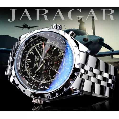 Reloj Cronógrafo Acero JARAGAR Hombre Automático Acero Inoxidable - Imagen 5 de 8