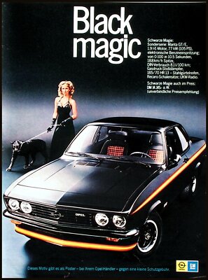 Opel  Manta A  ''Black Magic'',  originale Werbung aus  1975