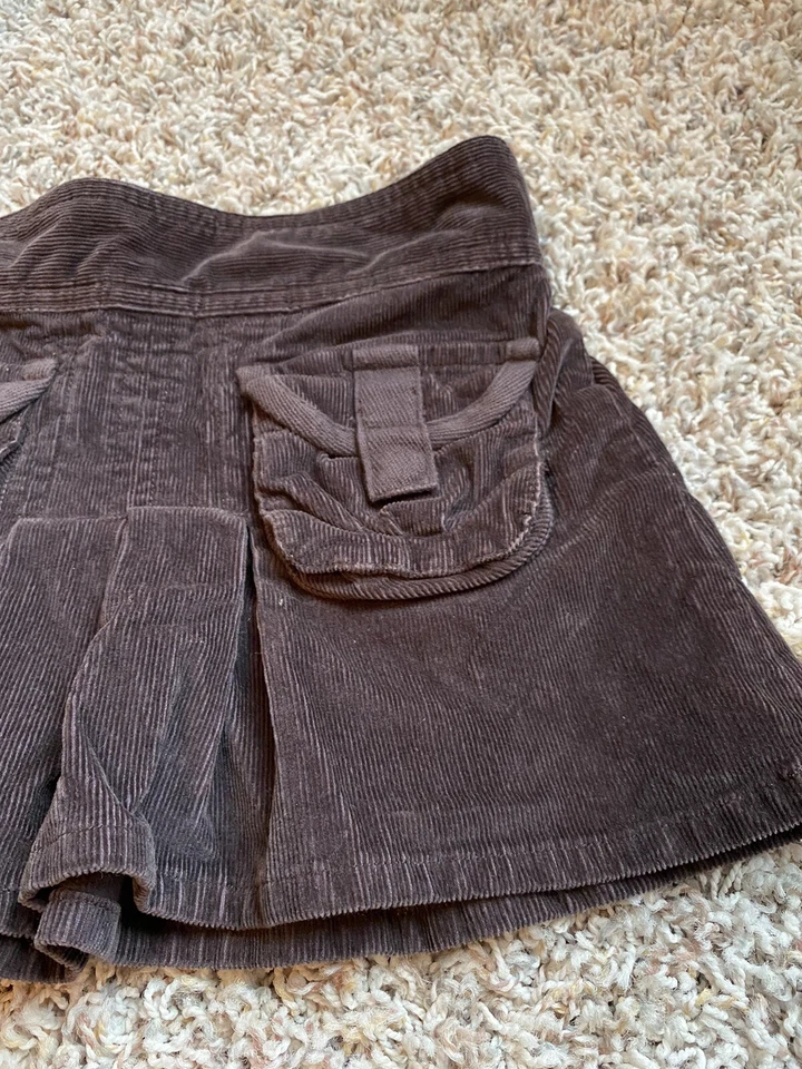 Girl 2pc Sz5 Outfit Set~Sweater Vest Top~Corduroy skirt~Fall~Winter~Orange~Brown - Image 4 of 4