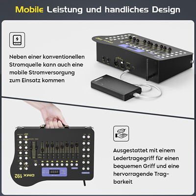 192 Kanäle DMX-512 Controller-Konsole für Disco Bar Party mit Sender + Empfänger