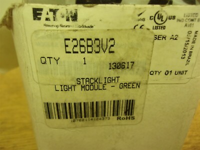 NEW   Eaton E26B3V2 Green stack Light Module ''G'' *FREE SHIPPING*