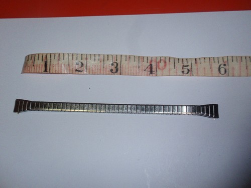Extremo de gancho de 10 mm *acero con manchas de EE. UU. ~ 5,5" correa de reloj Twist-O-Flex *NUEVO DE LOTE ANTIGUO #HB 231 - Imagen 2 de 12
