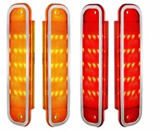 United Pacific Front & Rear LED Side Marker Light Set 1973-1980 Chevy/GMC Truck