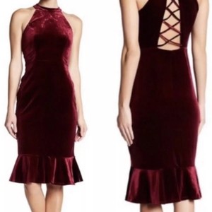 nordstrom red velvet dress
