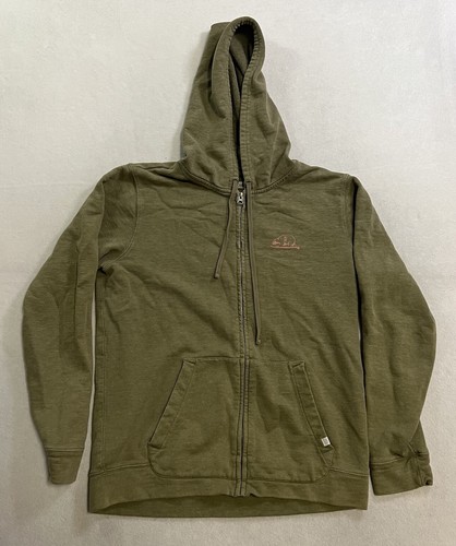 Outerknown Hoodie Men’s Large Green Full Zip Up Hemp Cotton Sweatshirt