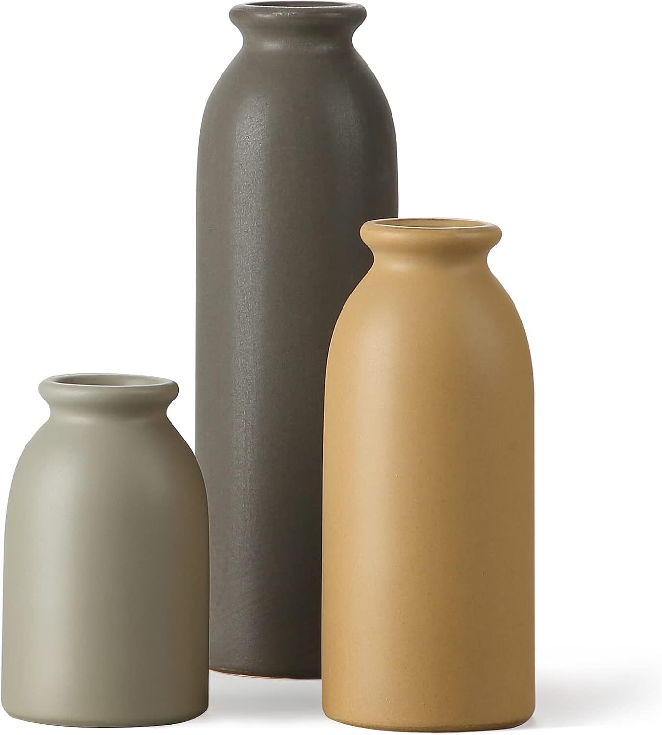 CWLWGO-Ceramic Matte Vase for Home Decor, Modern and Morandi.colored