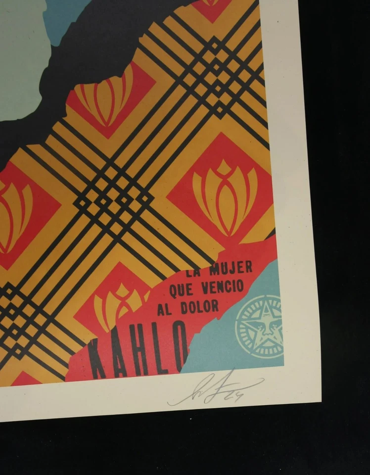 FRIDA KAHLO Poster SHEPARD FAIREY Print Lithografie Kunstdruck SIGNIERT Obey - Bild 3 von 4
