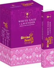 Divine Soul Incense Sticks White Sage Lavender Masala Fragrance Agarbatti 180g