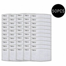 50pcs set PM2.5 Activated Carbon Filters 5 Layer Replaceable Face Mask Cover