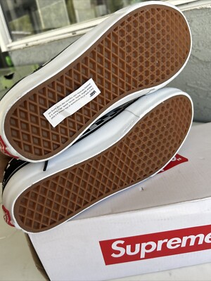 Size 9.5- VANS Supreme x Swarovski x Skate Old Skool Black | eBay