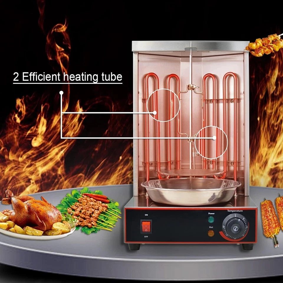 Electric Vertical Rotisserie Grill Schwarma Kebab Carnitas NEW In Box - Image 4 of 4