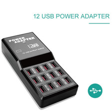 12 Port Fast Charging Phone Tablet Computer USB Charger Station Phone Adapter