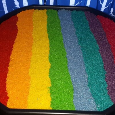 kg Rainbow Coloured Sensory Rice *Choose your colours*