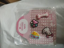 Dog Theme Shoe Charms Fit Croc Shoes, Bracelets Puppy, Paws, Dog Bone, Dog Dish