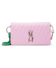 Steve Madden Bpaulie Crossbody Bag Women's Pink Logo Plaque Snap Closure 