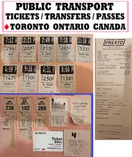TTC VIVA PRESTO 🚌🚇🚋 TICKETS TRANSFERS Toronto Ontario Canada Public Transport