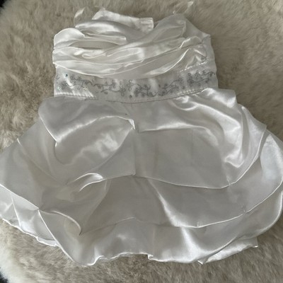 Build-A-Bear Workshop Kleid weiß Satin  festlich 1-tlg für Bär  Braut