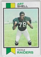 1973 TOPPS ART SHELL ROOKIE CARD (RAIDERS) #77