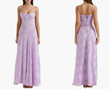 HOUSE of CB Orchid Seren Corset Lace-Up maxi dress M US 6-8 plus cup
