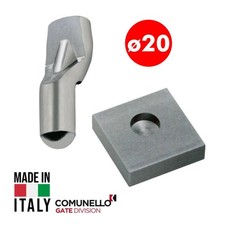 PERNO E PIASTRA INFERIORE ø20mm PER CANCELLI A BATTENTE PORTATA 200kg COMUNELLO 