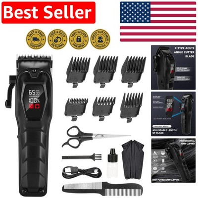 12-Piece Hair Grooming Set: Cordless Trimmer with Easy-Clean Detachable Blades