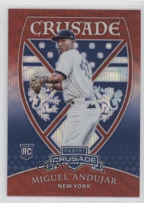 2018 Panini Chronicles Crusade Ruby Wave Prizm /199 Miguel Andujar Rookie RC no9