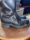 Vintage Leather motorcycle Engineer Boots Black Leather No. Steel Toe Sz 7 E